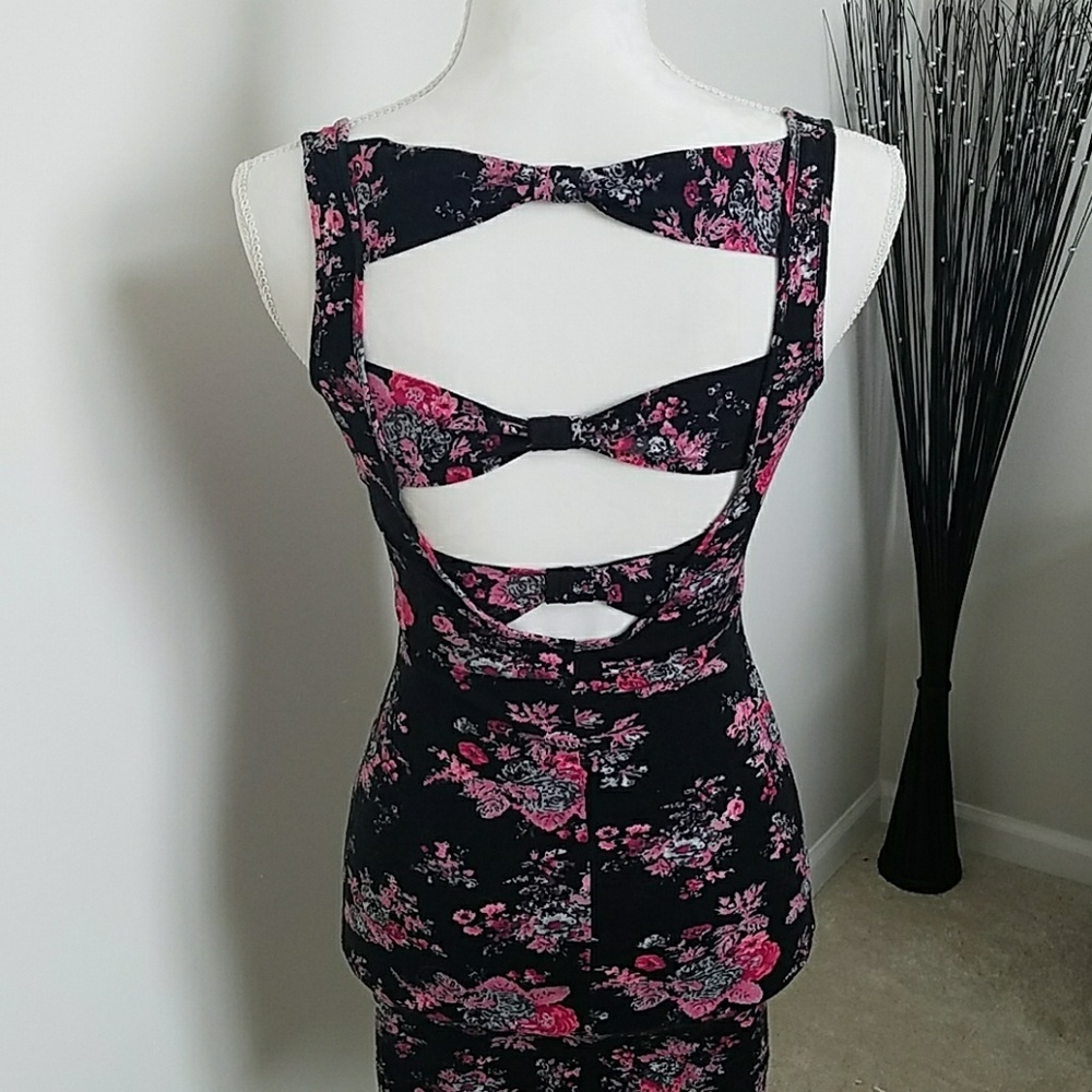 Floral cutout dress